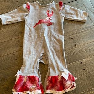 Ricrac & Ruffles Reindeer Romper 18 Month EUC 🐶🚭